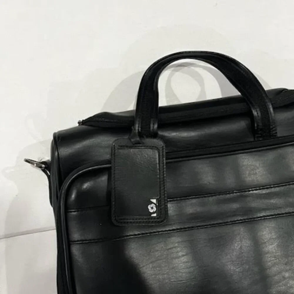 Samsonite Leather Laptop Bag Briefcase Travel Bag Career Office Computer